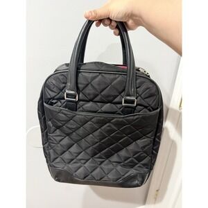 Knomo Scala Wheeled Black Business Quilted Rolling Bag Travel Laptop Work